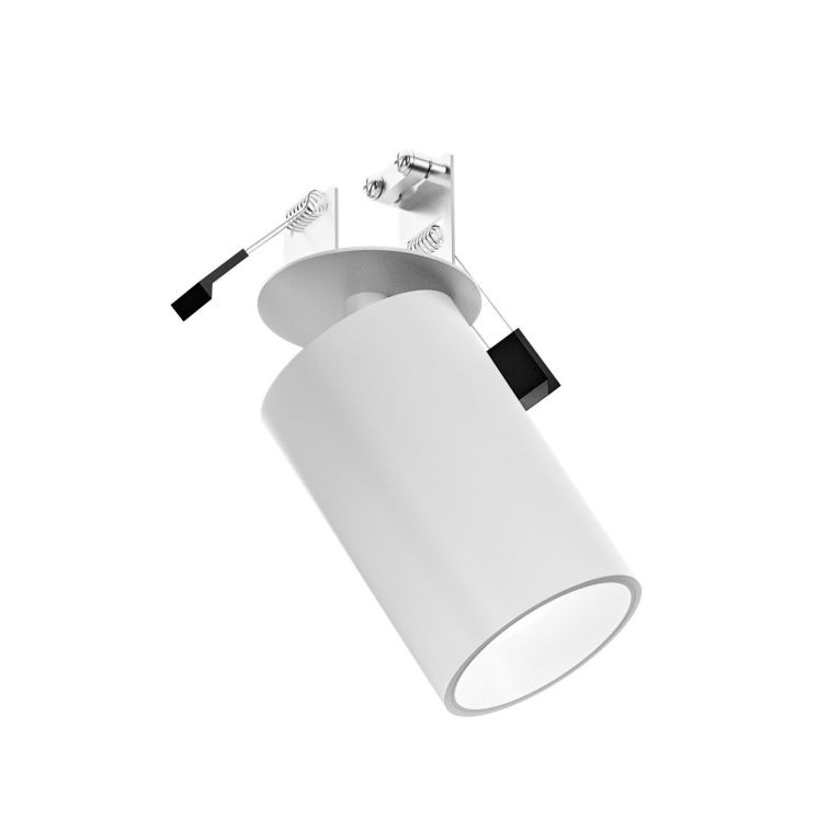 faretto ad incasso orientabile gu10 gealuce bianco satinato ip20 