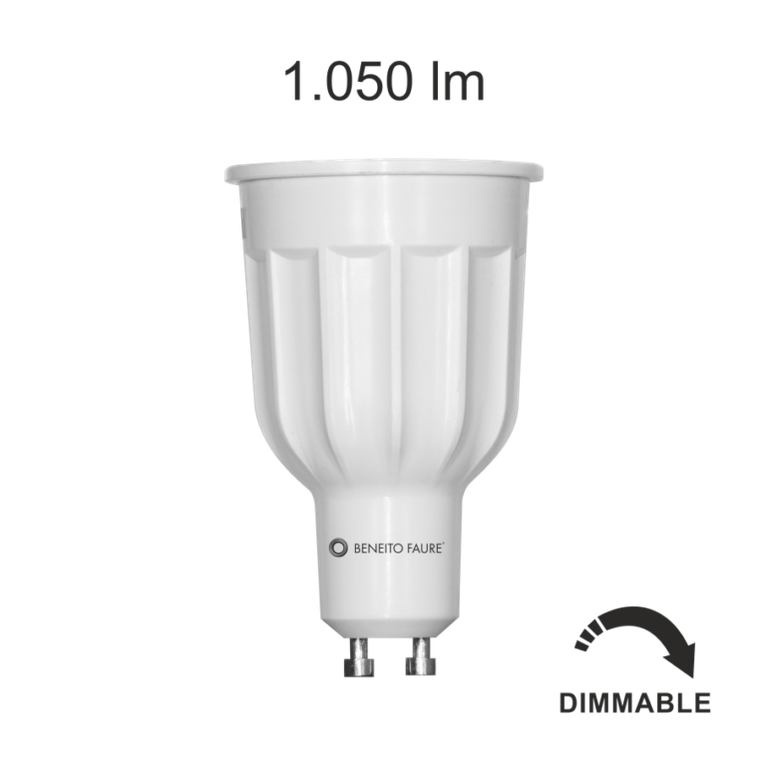 lampadina led power gu10 12w luce calda 840 beneito faure dimmerabile