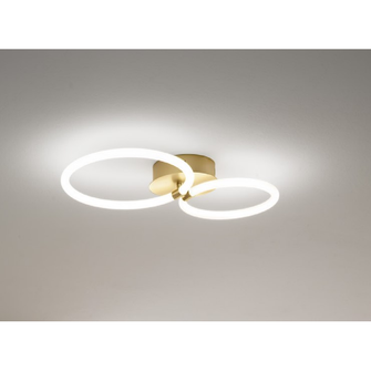 Plafoniera BERTA 30W luce calda 3000K GEALUCE oro piccolo