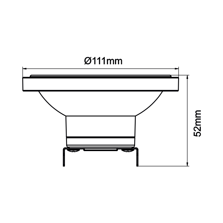 lampadina led lynk ar111 g53 13w, luce calda 3000k, beneito faure 3453