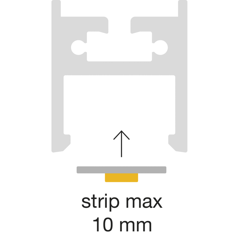 profilo in alluminio bled per strisce led 2mt gealed grande bianco