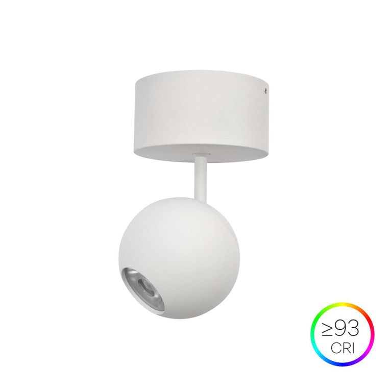 faretto bora surface 8.5w luce calda 3000k beneito faure bianco 
