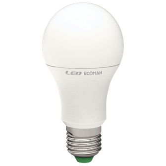 Lampadina LED Sfera E27 15W luce naturale 4000K ECOMAN vetro ghiaccio