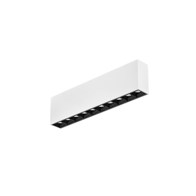 faretto 10 led lineari 20w 3000k bianco e nero gealuce ip20