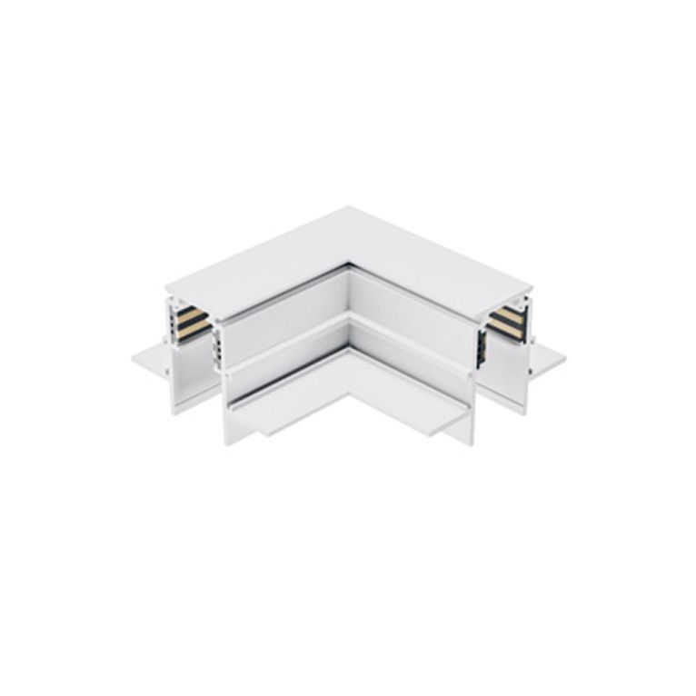 giunzione a l parete/parete per binario 48v da incasso. bianco gealuce
