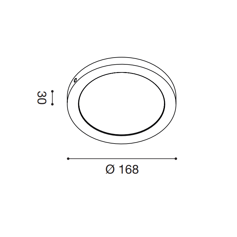 plafoniera sham 12w luce naturale 4000k gealed tondo medio bianco
