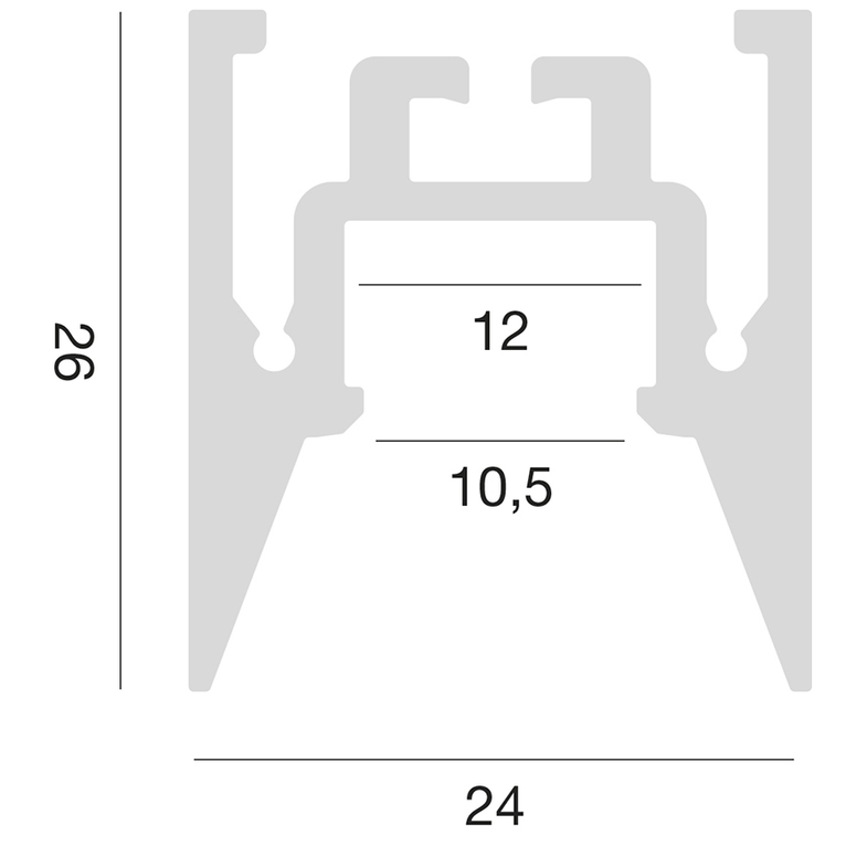 profilo in alluminio bucarest per strisce led 2mt gealed piccolo oro