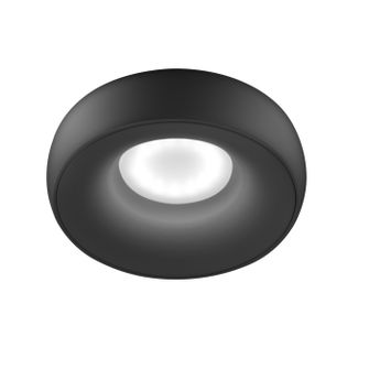 Faretto ad incasso GU10 GEALUCE tondo con ottica arretrata. Nero opaco IP20 