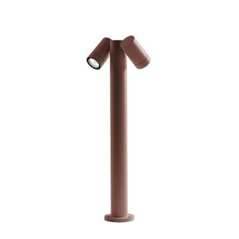 Paletto da giardino 2xGU10 alto corten IP65 GEALUCE 