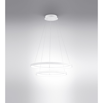 Lampadario KRIZIA 88W luce calda 3000K GEALUCE doppio bianco