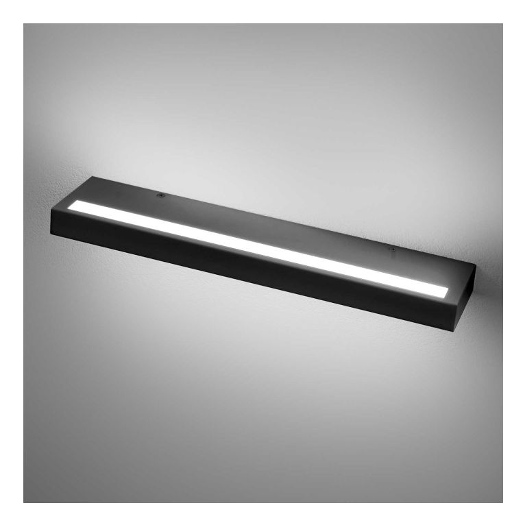 applique led 2 moduli 44w 3000k gealuce ip20 nero gap52