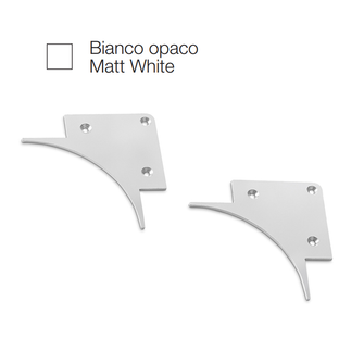 Accessorio tappo LUBIANA curvo per profilo LED GEALED bianco 2pz