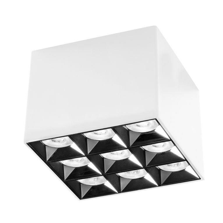 faretto 9 punti luce led 36w 4000k bianco gealuce