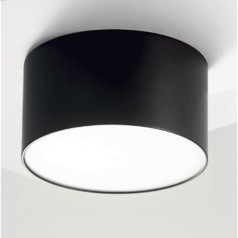 Plafoniera CLOE65 12W luce calda 3000K GEALED piccolo nero