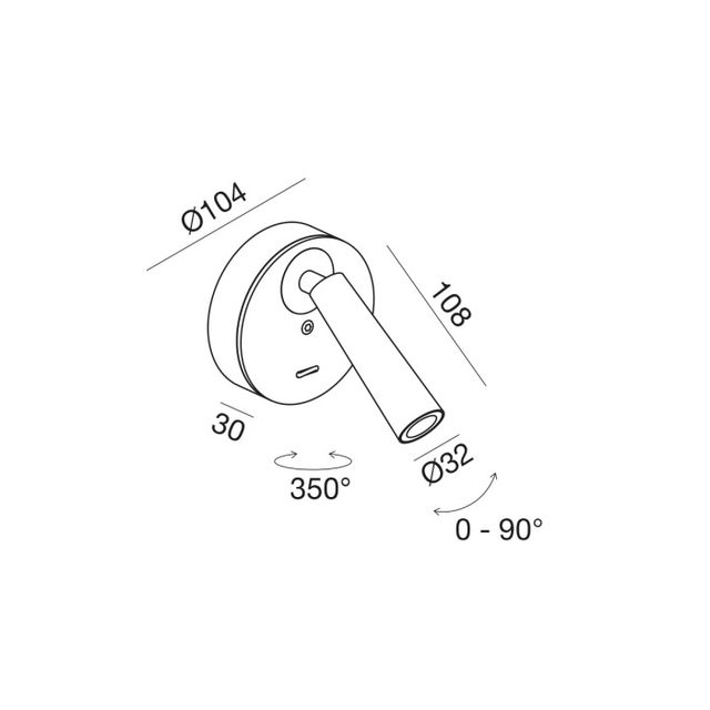 applique-orientabile-led-3w-3000k-champagne-gealuce-ip20