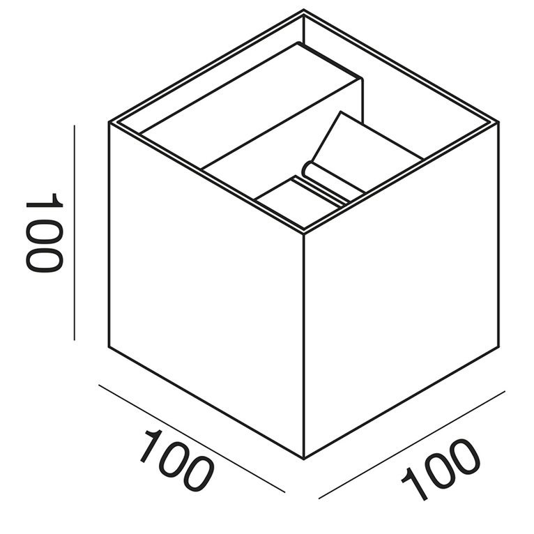 applique zora 2x5w luce calda 3000k/4000k/5500k gealed piccolo bianco ip65