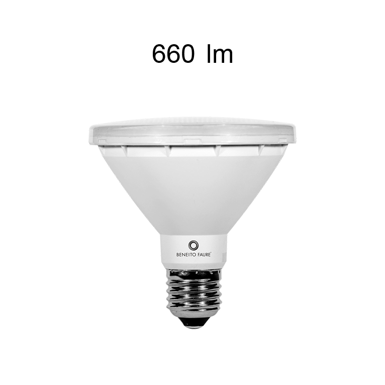 lampadina led par30 r-line e27 10w luce calda 830 beneito faure ip65