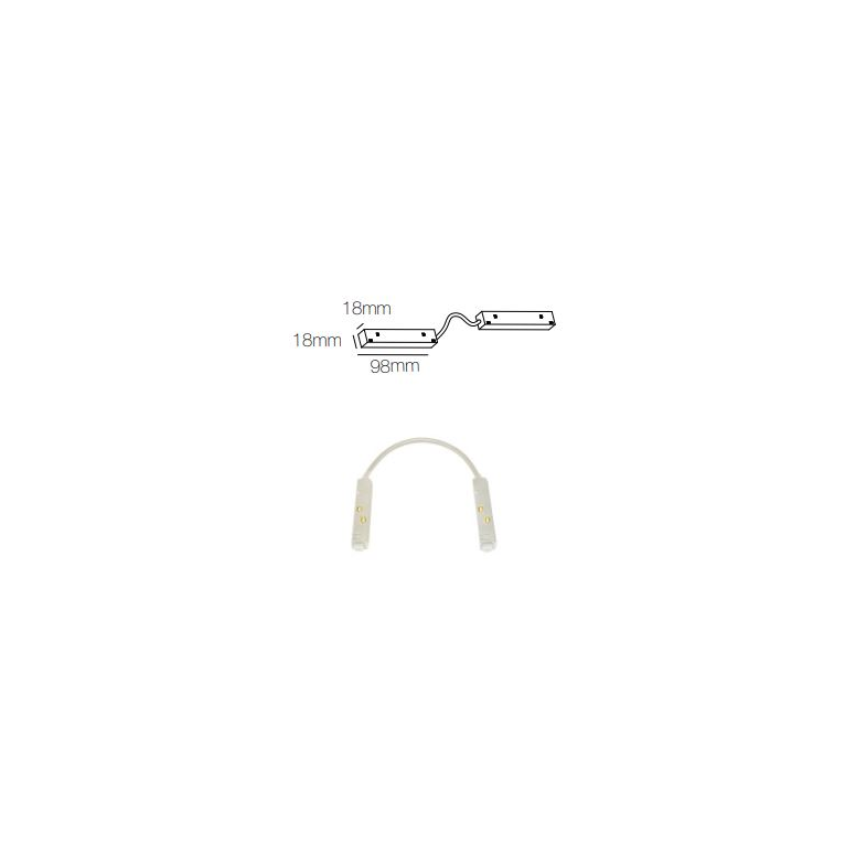 accessorio connettore magnetico doppio per magnet track beneito faure bianco