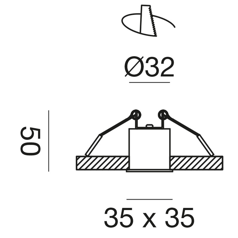 faretto led 3w luce calda 3000k bianco da incasso gfa1092c gea luce