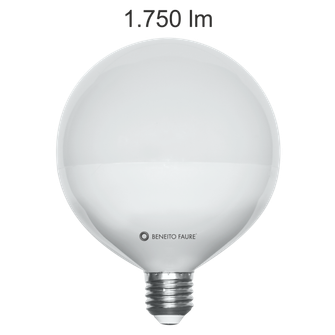 Lampadina LED GLOBO E27 16W luce calda 830 Beneito Faure