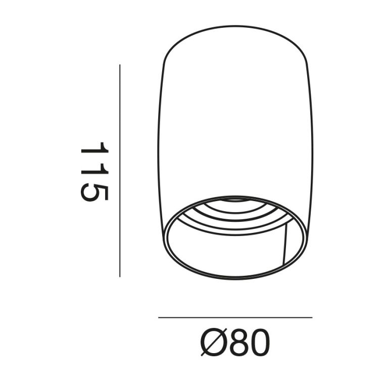 faretto gu10 max 50w cilindro ovalizzato bianco ip20 gealuce 