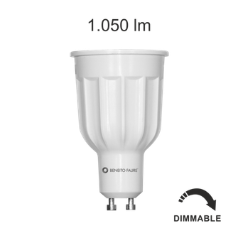 Lampadina LED POWER GU10 12W luce calda 830 Beneito Faure dimmerabile
