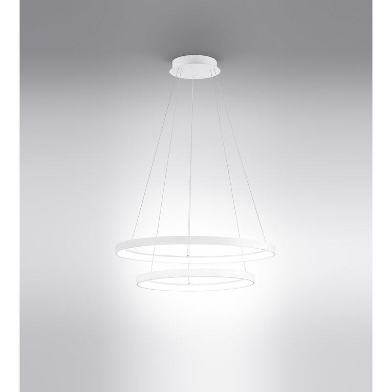 lampadario krizia 88w luce calda 3000k gealuce doppio bianco