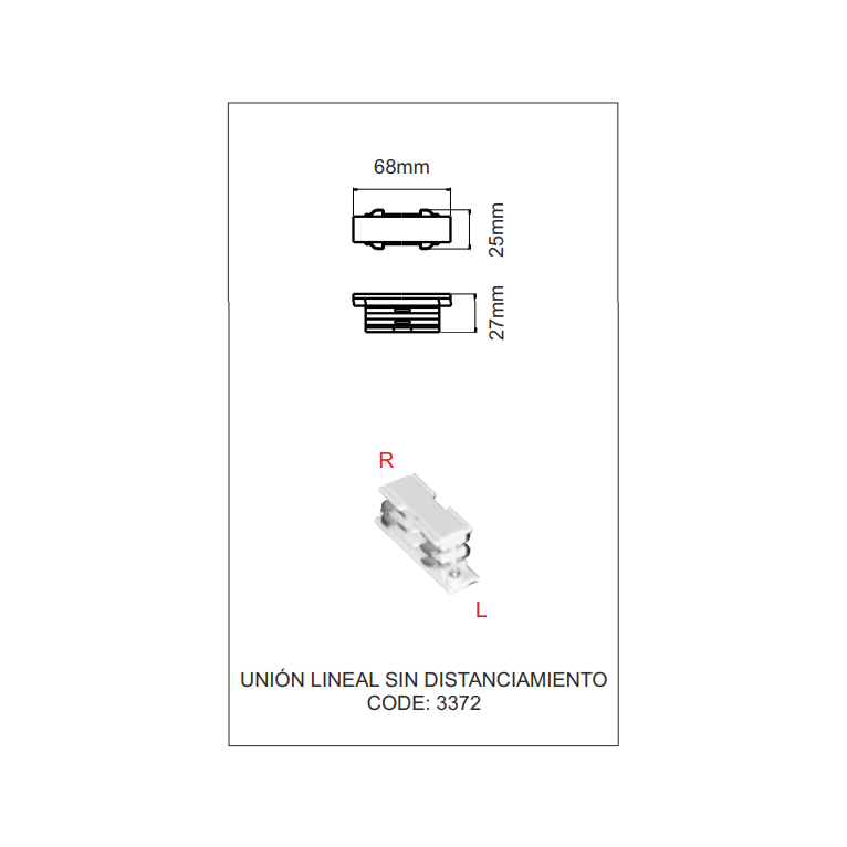 accessorio giunzione lineare beneito faure 3372 bianco senza distaccamento