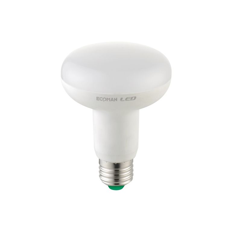 lampadina led spot r80 e27 15w luce calda 3000k ecoman vetro ghiaccio
