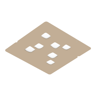 Plafoniera GISELLE Gx53 GEALUCE grande tortora