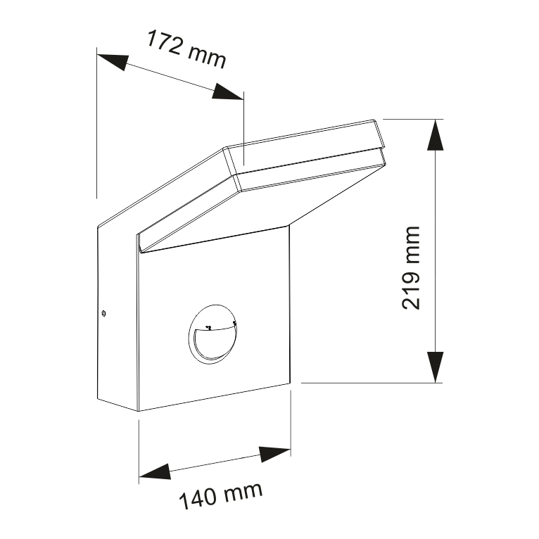 applique led da superficie 18w 100/240v 4000k bianco ip54 beneito faure 3887