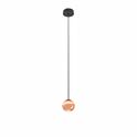 lampadario bora suspension 8.5w luce calda 3000k beneito faure oro rosa superficie