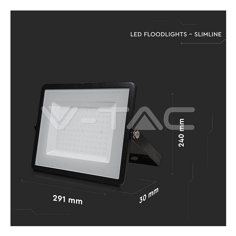 faretto a led da esterno 100w luce naturale v-tac sku215965