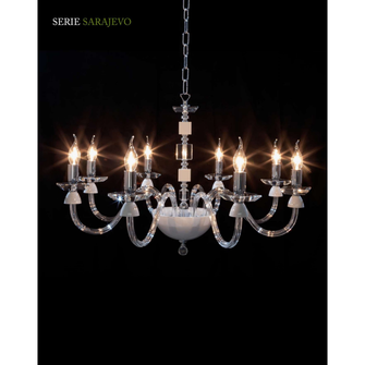 Lampadario SARAJEVO 8 x E14 CRISTAL LUCE