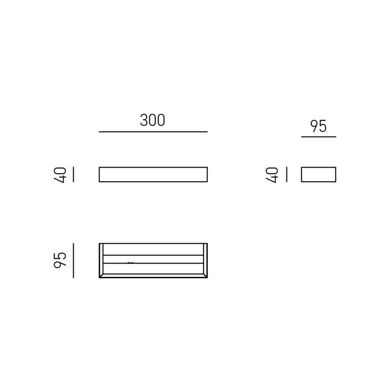 applique led 10w 3000k gealuce ip20 nero gap55