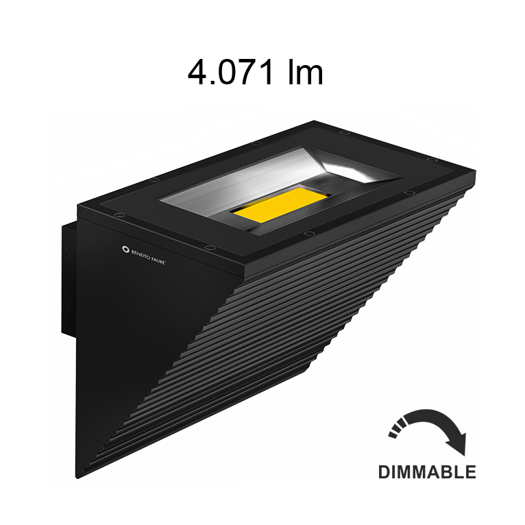 faretto comet 40w luce calda 2700k beneito faure nero ip65 ik08