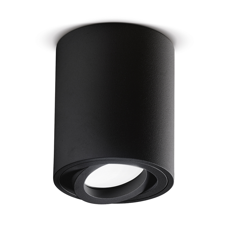 faretto orientabile notus gu10 gealed cilindro nero