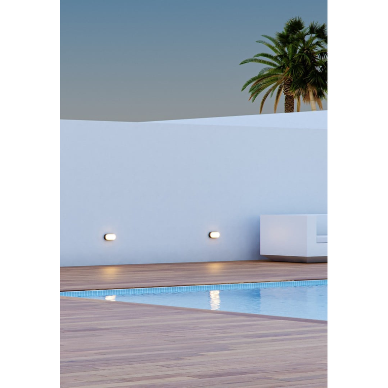 applique led da esterno 12w, luce naturale 4000k beneito faure, nero 4829