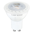 lampadina led dicroica gu10 7w luce naturale 4000k ecoman vetro trasparente