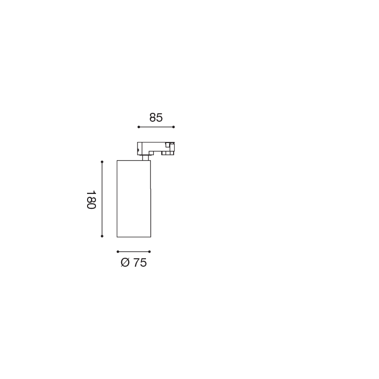 faretto da binario dimas 20w luce naturale 4000k gealed piccolo nero
