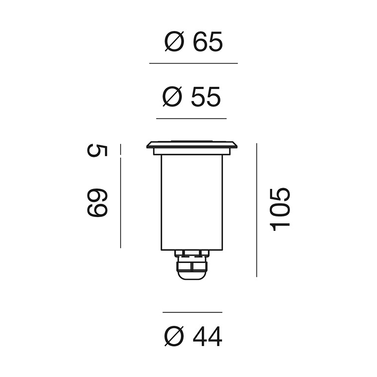 faretto eostre-r 3w luce naturale 4000k gealed ip65 24vdc