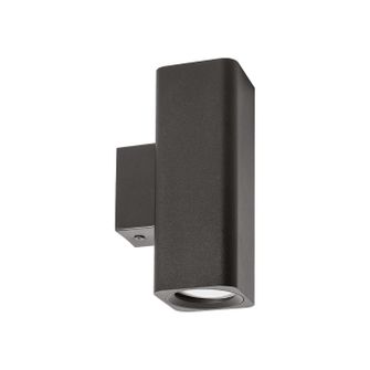 Applique 2xGU10 max 2x35W modello squadrato nero IP20 Gealuce 