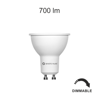 Lampadina LED SYSTEM GU10 8W luce calda 830 Beneito Faure dimmerabile