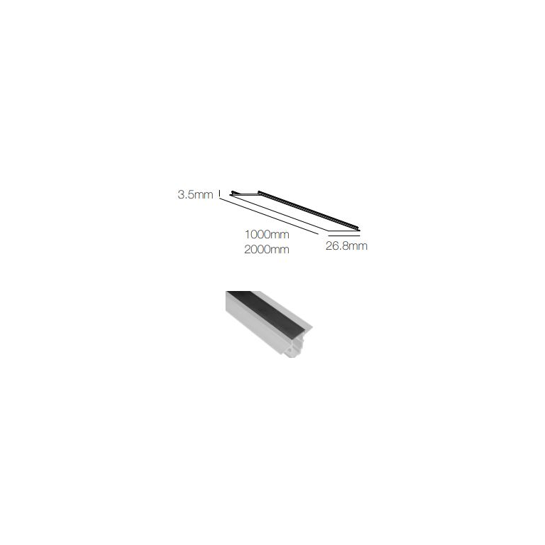 accessorio cover per magnet track 1m beneito faure nero