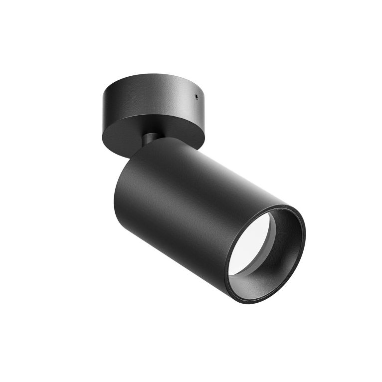 faretto orientabile gu10 max 35w cilindro nero ip20 gealuce 