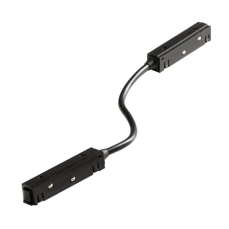 modulo connessione 2 binari incasso o superficie. nero gealuce