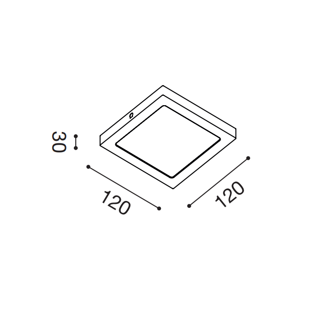 plafoniera-sham-6w-luce-calda-3000k-gealed-quadrato-piccolo-bianco