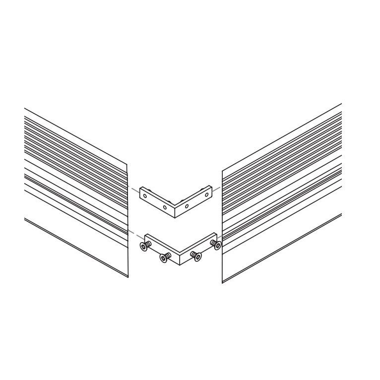 kit giunzione grande piegata per profilo led liverpool-r gealed