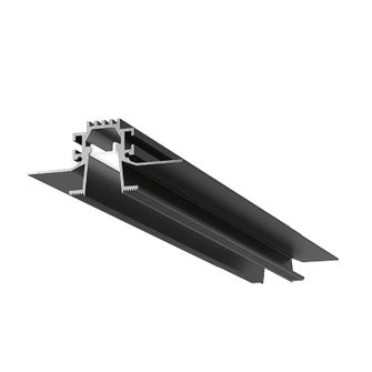 Profilo in alluminio da incasso LIVERPOOL R per strisce LED 2mt GEALED piccolo nero