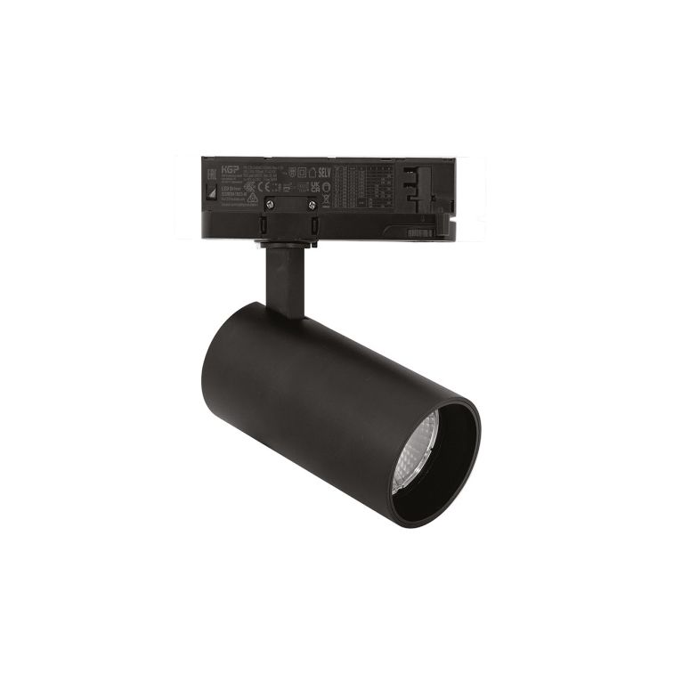 proiettore orientabile 20w a binario trifase. 4000k nero gealuce